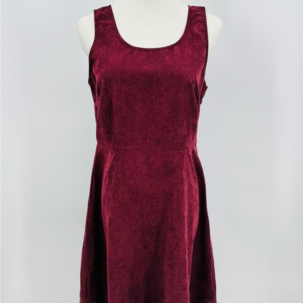 BNWT Mystree Rich Burgundy Midi Sleeveless Dress, Medium
